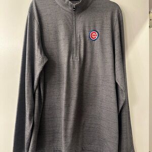 Travis Matthew Cubs Gray Quarter-Zip Sweater